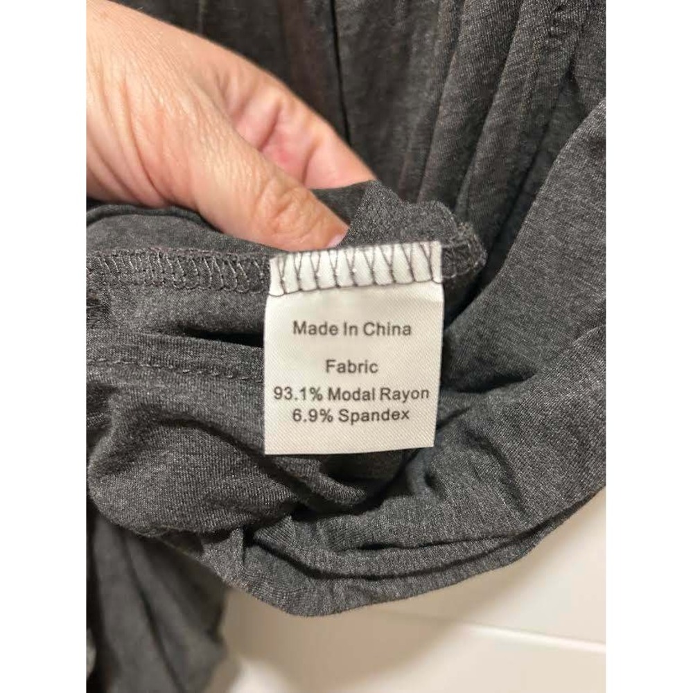 Maternity Nursing Tank Top Charcoal Gray Breastfeeding Sleeveless Shirt Large - Picture 4 of 8